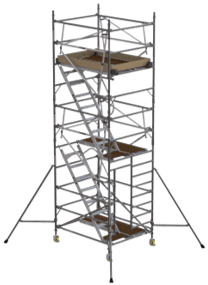 BoSS Staircase Aluminium Access Tower - double width tower