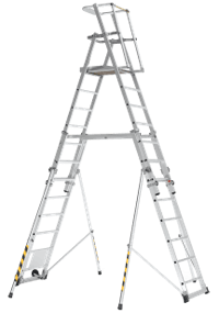 BoSS Teleguard PLUS 12 Rung Telescopic Platform Ladder